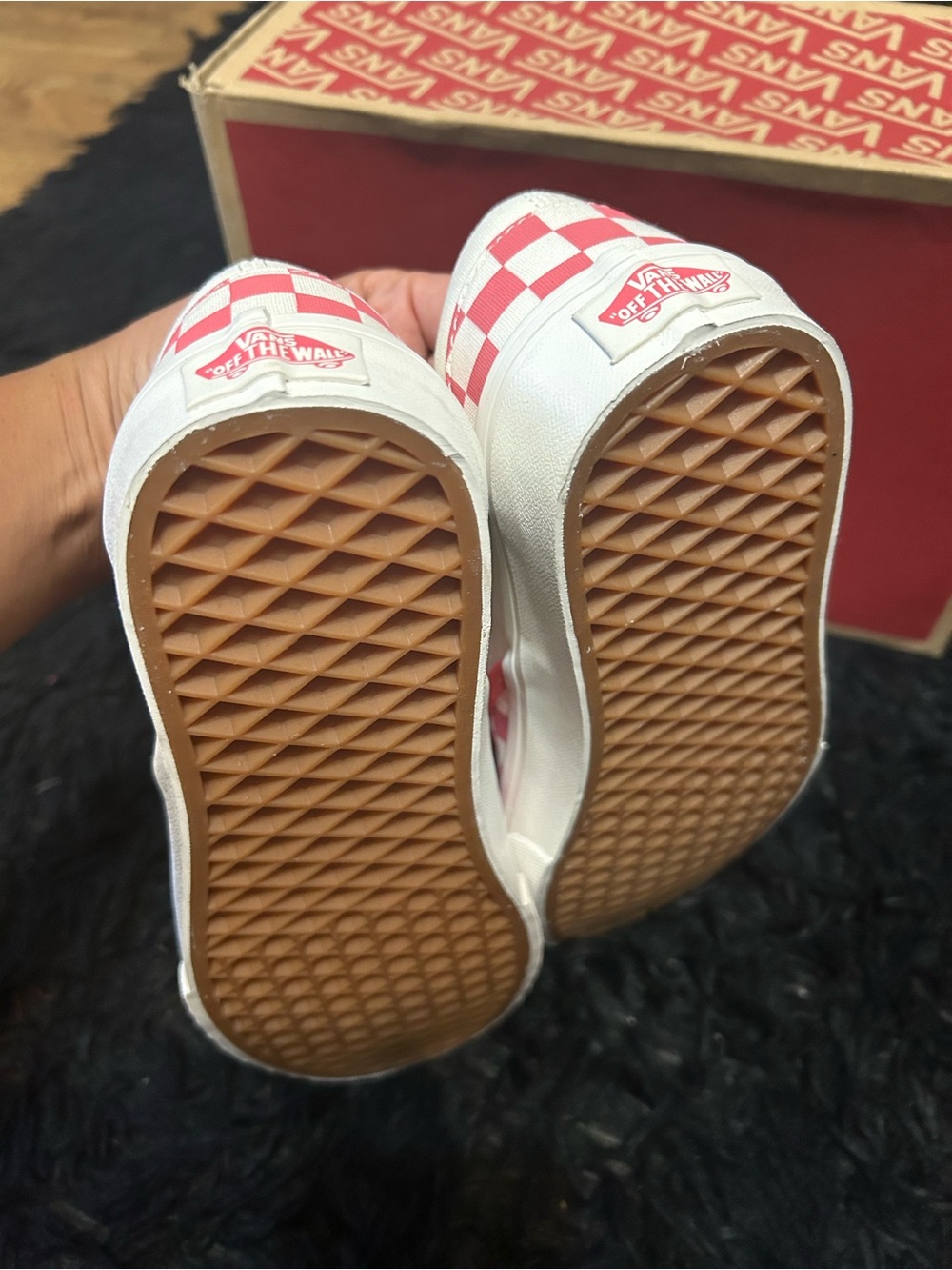 VANS off the wall checkerboard pink slip on shoes sneakers women’s 8 new - Picture 5 of 7